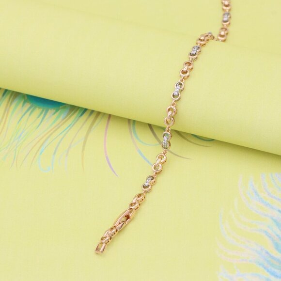 "Sparkling Rose Gold Bracelet with Dainty Crystal Accents, XPBL0732 - Picture 8 of 12